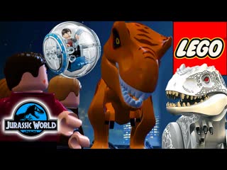 EPIC LEGO DINOSAUR JURASSIC WORLD BATTLES! Indominus Rex vs T-Rex vs Mosasaurus!